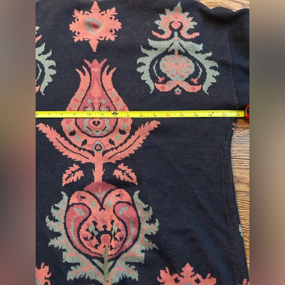 Soft Surroundings Floral Print Open Front Cardigan Sweater Womens XS Floral Boho - Picture 9 of 10